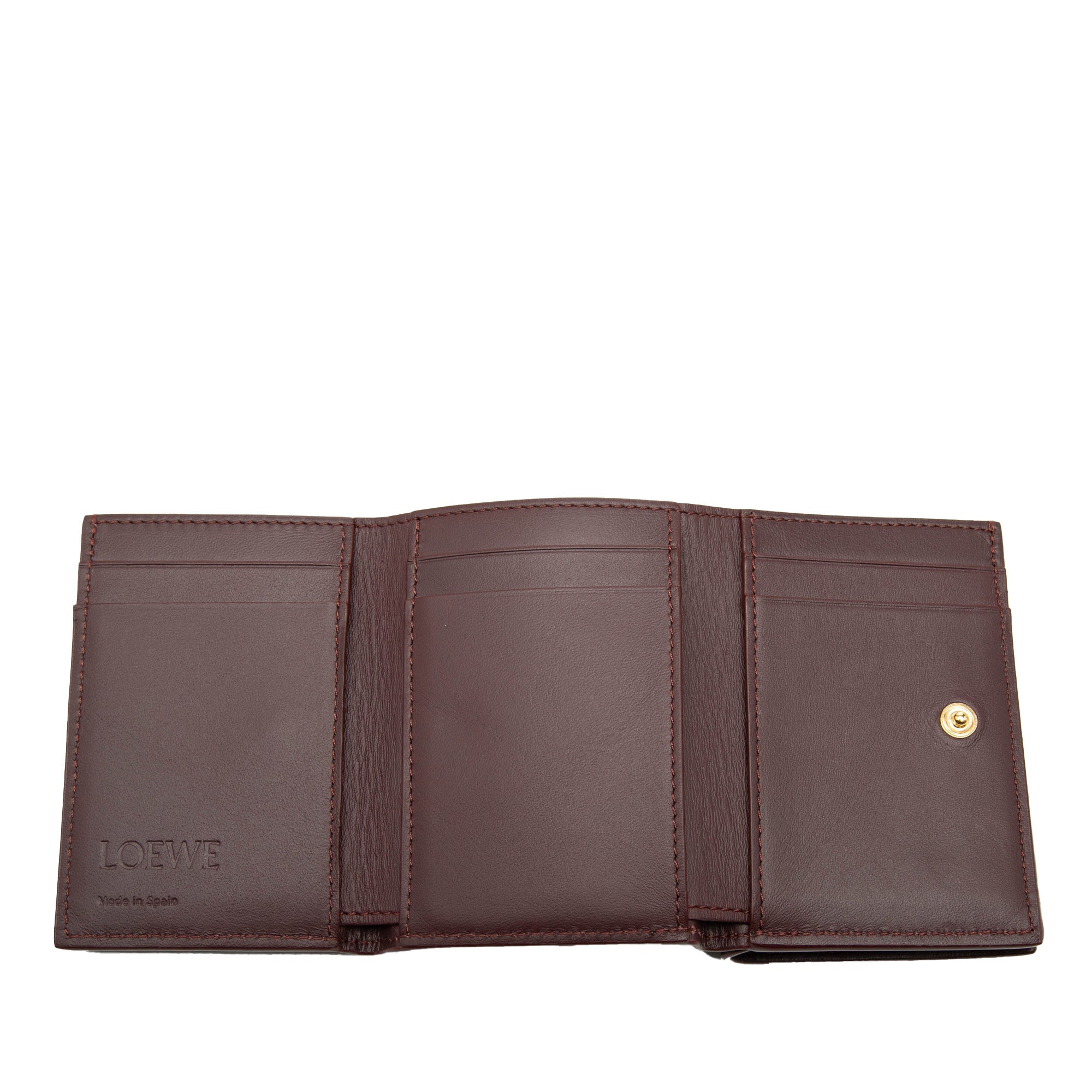 Leather Anagram Trifold Wallet - Image 4