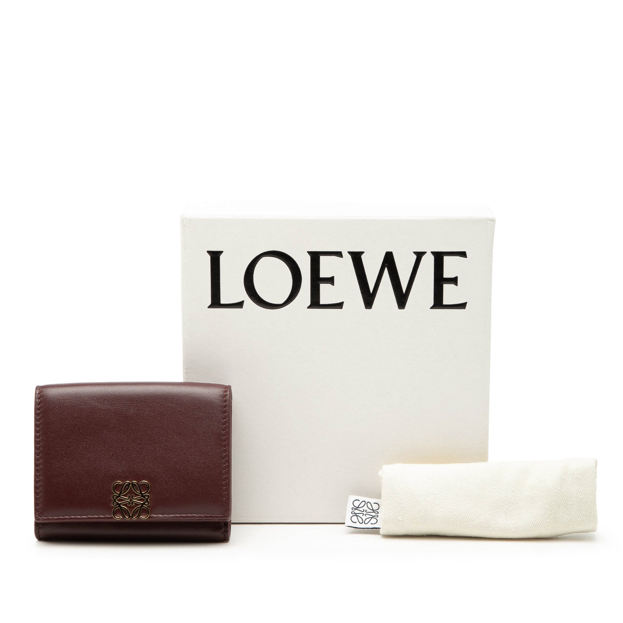 Leather Anagram Trifold Wallet - Image 9