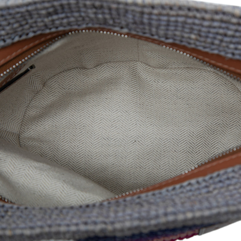 Paulas Ibiza Anagram Raffia Rainbow Pochette Crossbody - Image 4