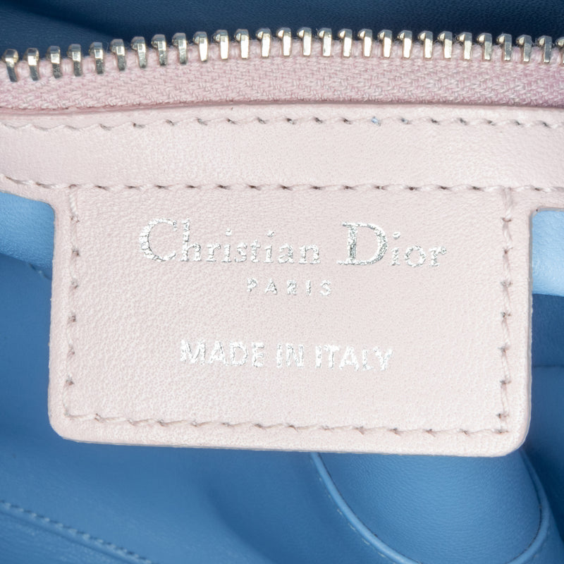 Medium Tricolor Lambskin Cannage Lady Dior - Image 6