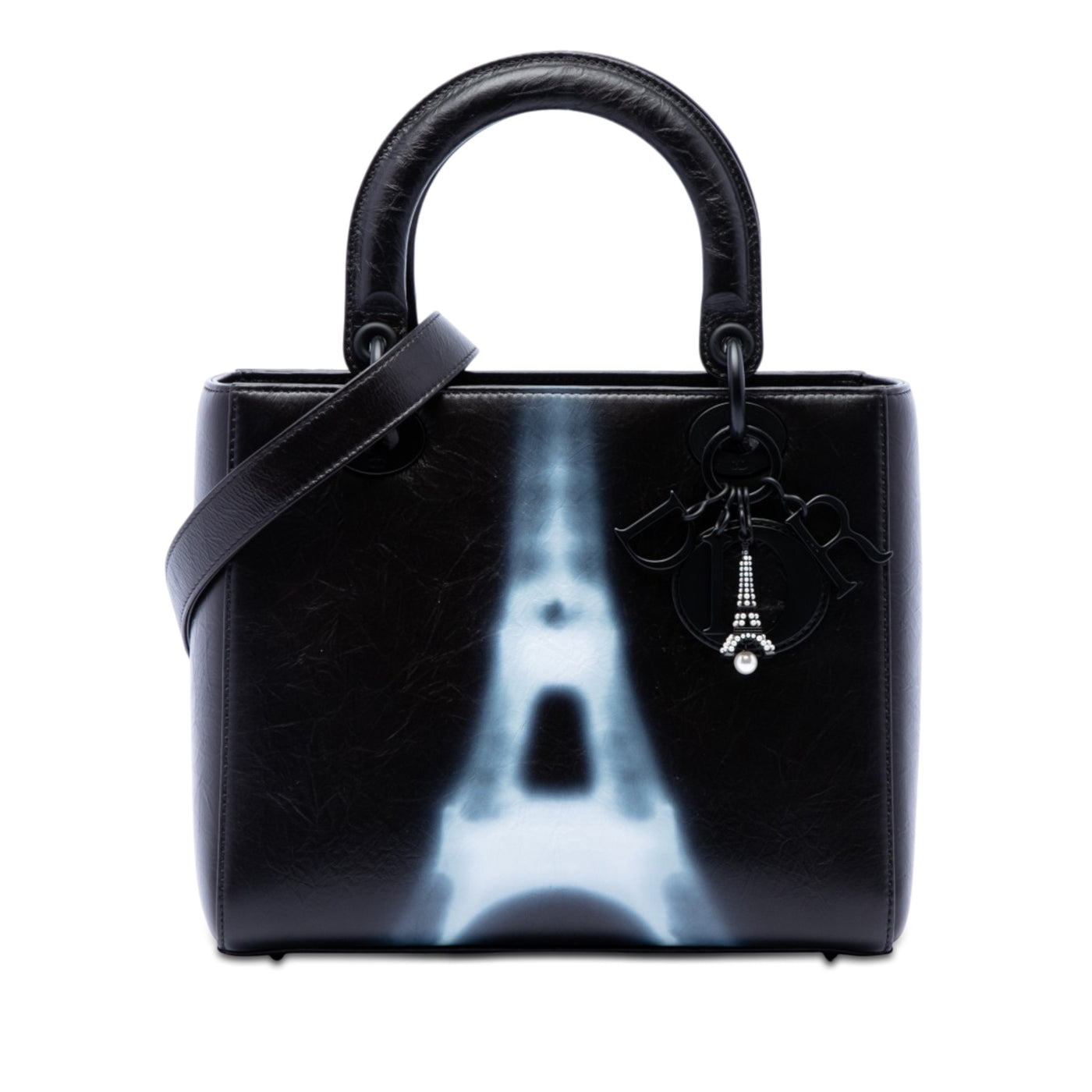 Medium Crinkled Calfskin Eiffel Tower Lady Dior - Image 1