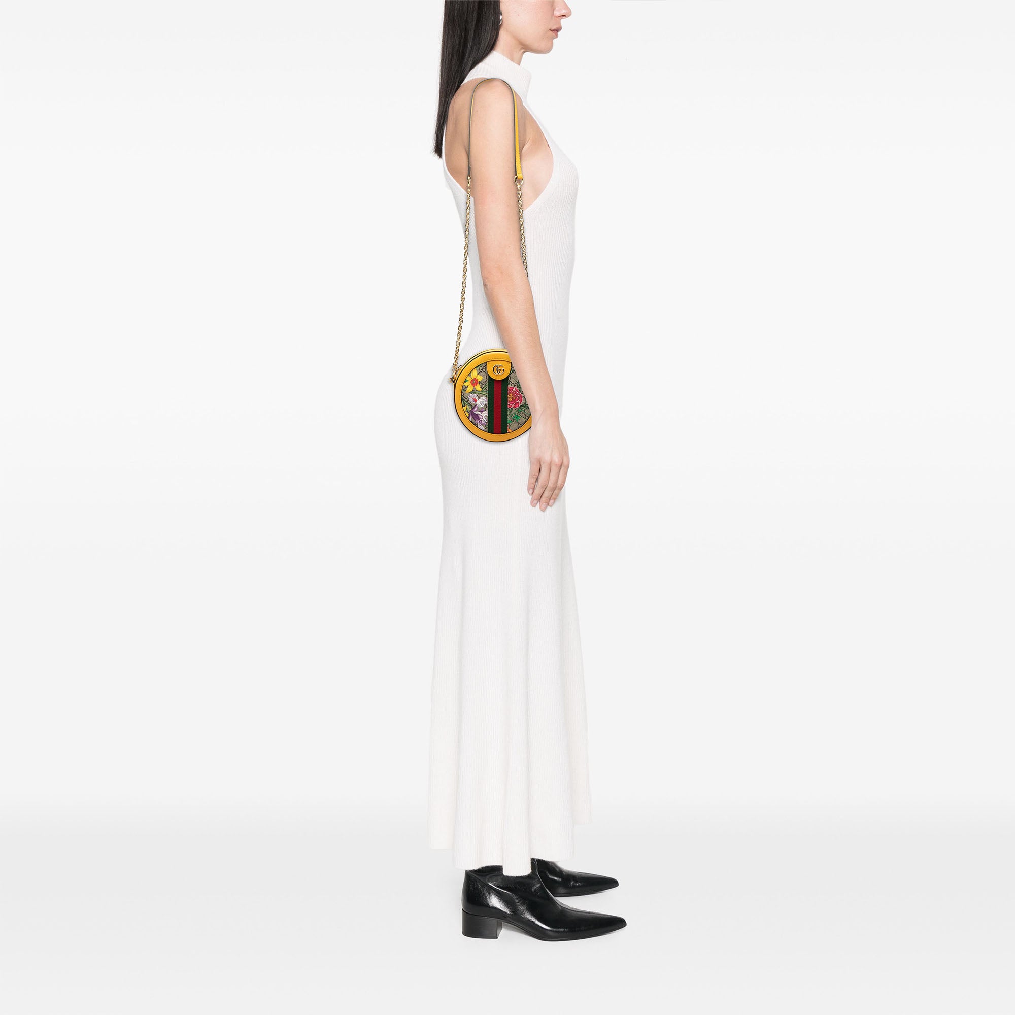 Mini GG Supreme Flora Ophidia Round Crossbody - Image 7