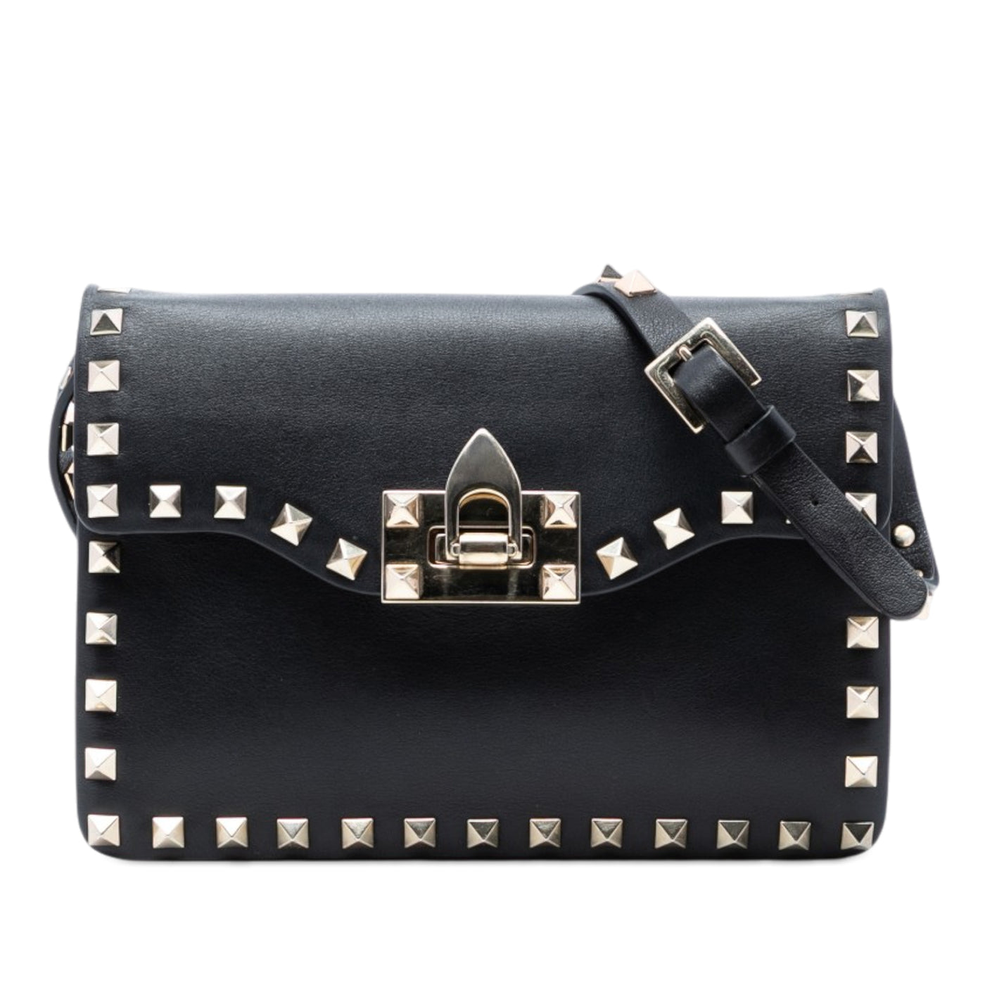 Small Leather Rockstud Flap Crossbody - Image 1