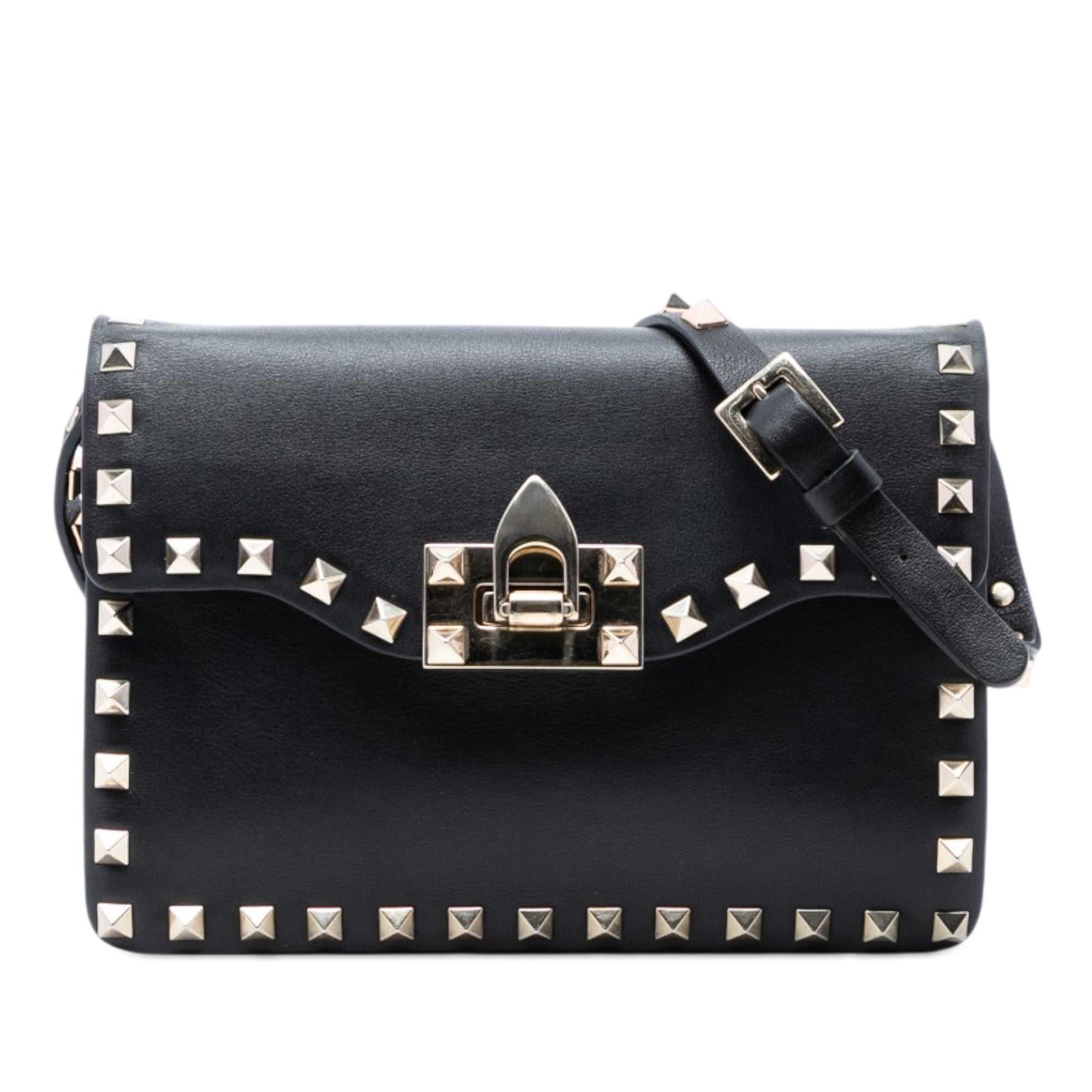 Small Leather Rockstud Flap Crossbody - Image 1