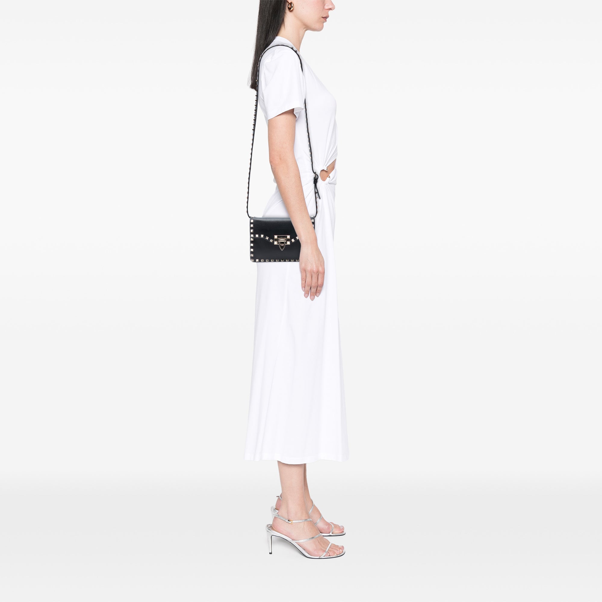 Small Leather Rockstud Flap Crossbody - Image 6