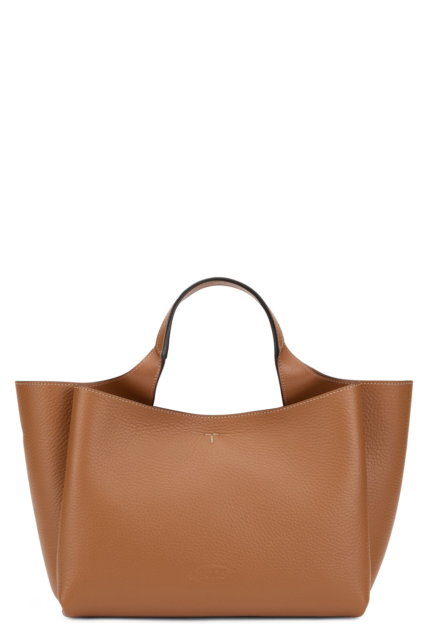 Tods Calfskin Tote Bag — Brown