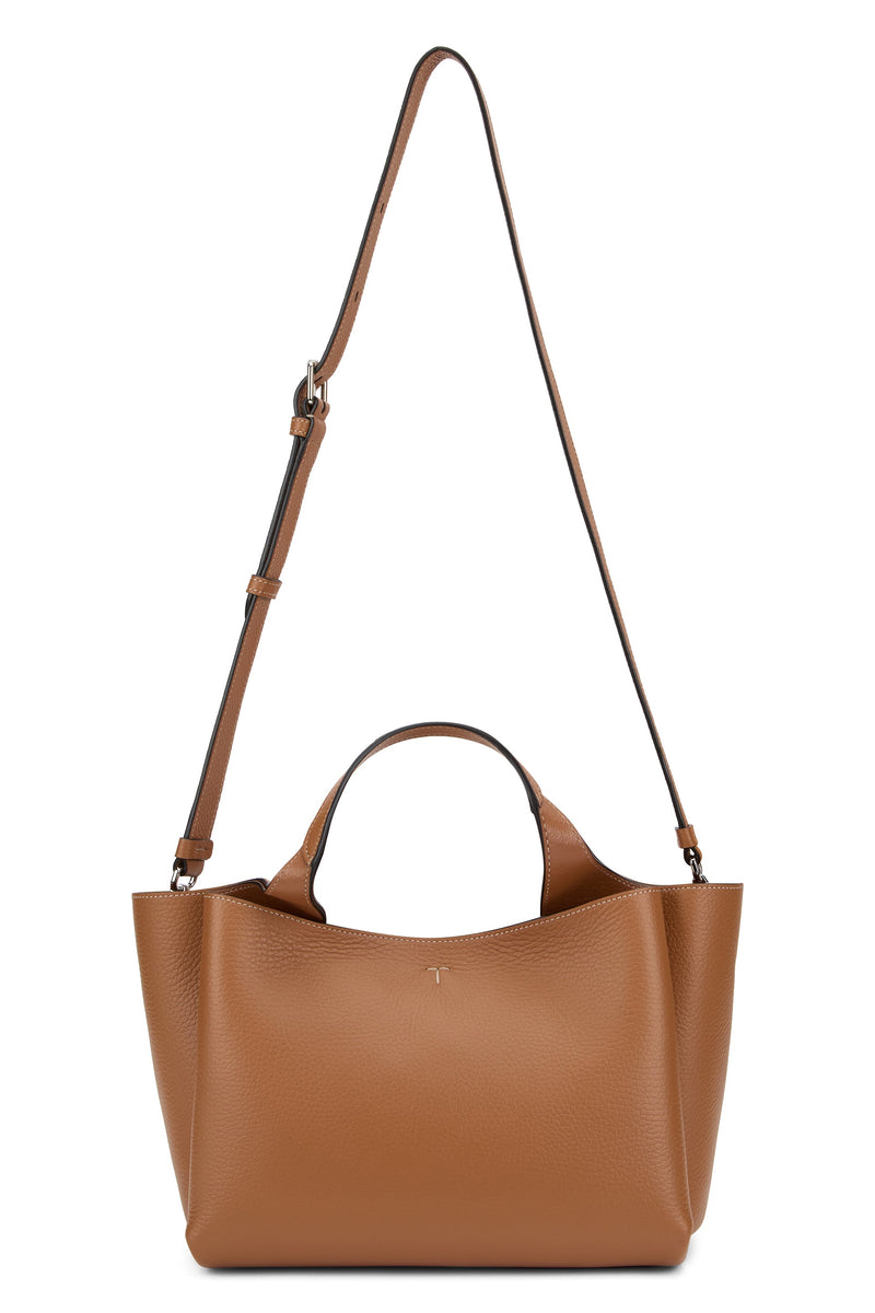 Tods Calfskin Tote Bag — Brown