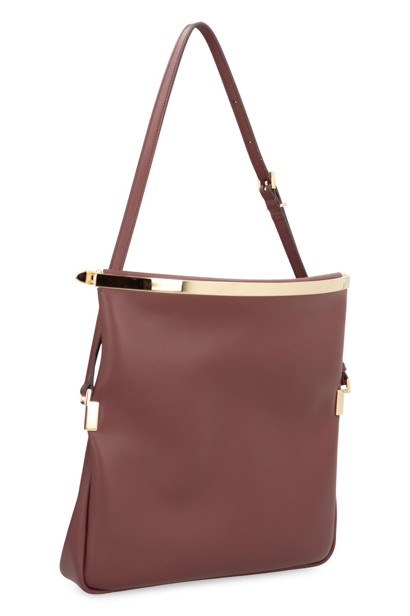 Tods Calf Leather Shoulder Bag — Brown