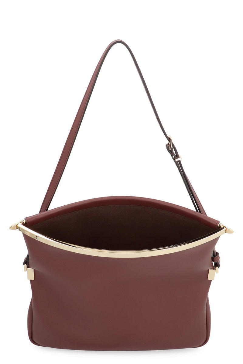 Tods Calf Leather Shoulder Bag — Brown
