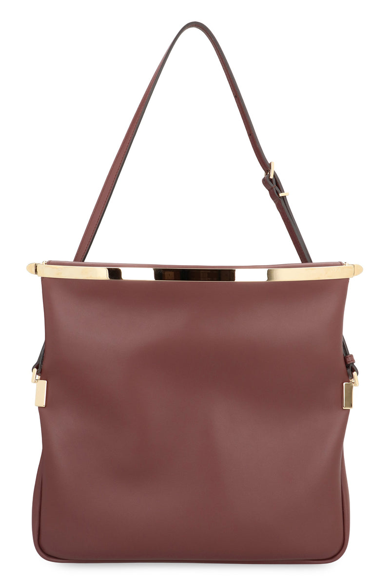 Tods Calf Leather Shoulder Bag — Brown