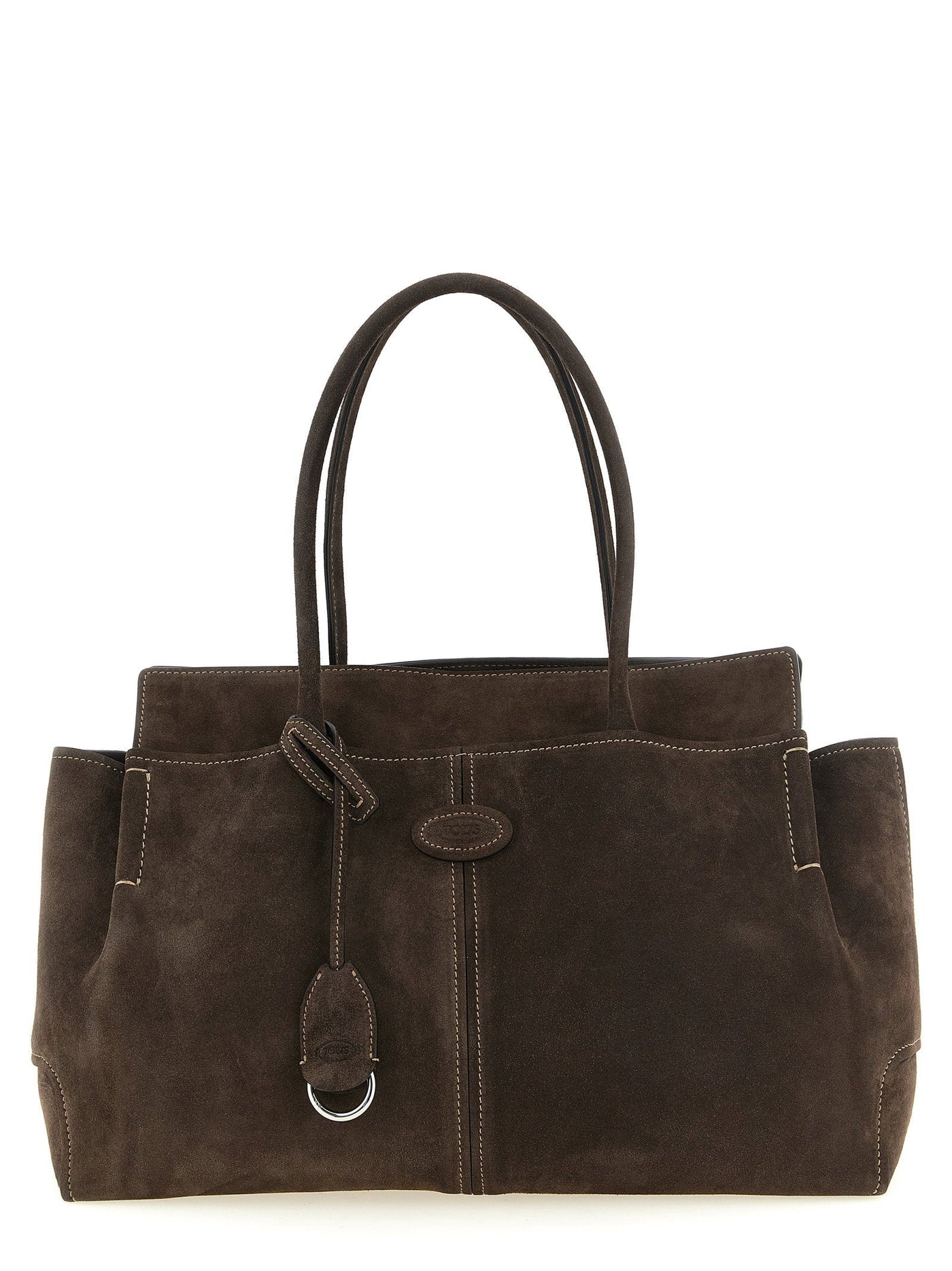 Tods Suede Shoulder Bag — Brown
