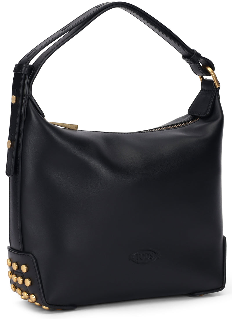 Tods Shoulder Bag — Black Leather