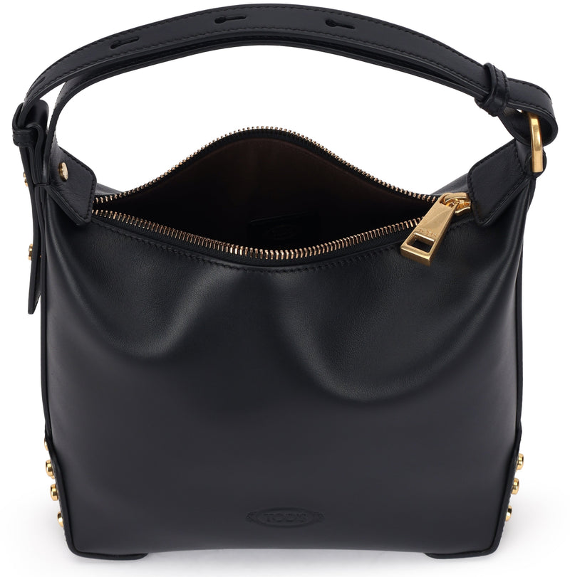 Tods Shoulder Bag — Black Leather