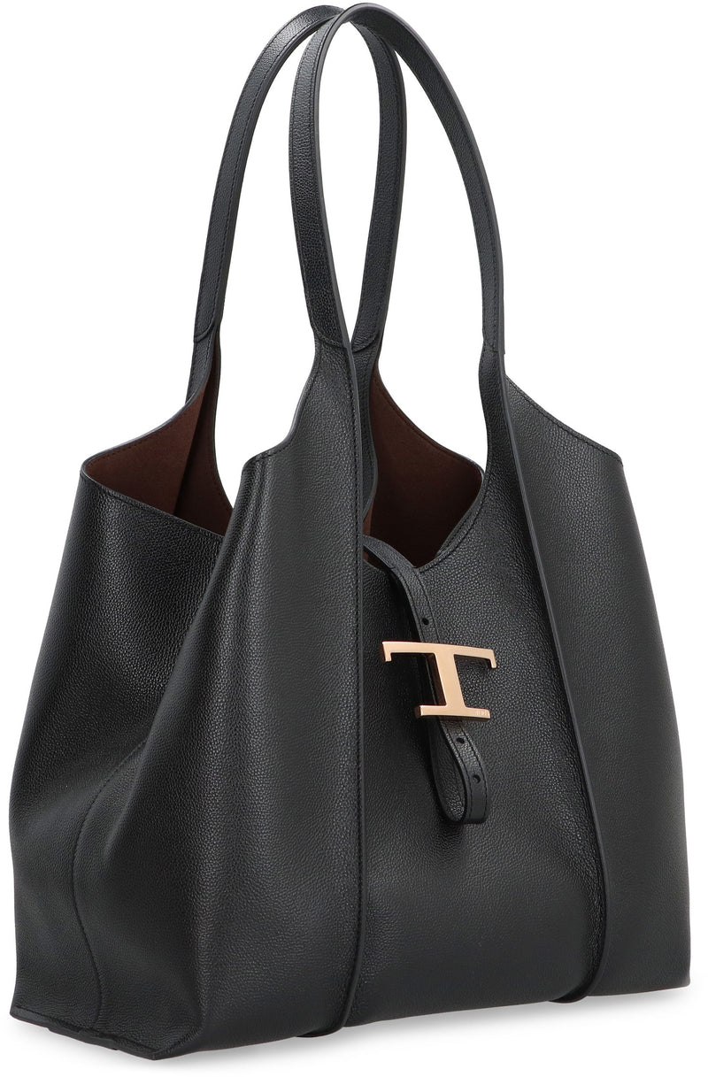 Tods Tote Bag — Black Calf Leather