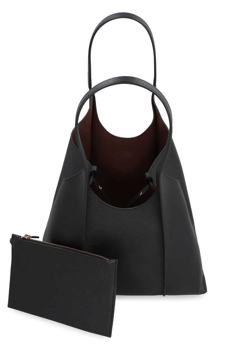 Tods Tote Bag — Black Calf Leather