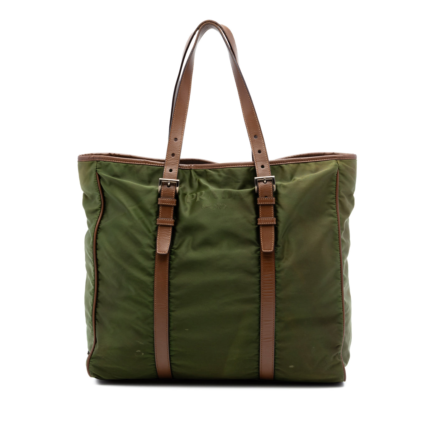Leather Trimmed Tessuto Tote - Image 1