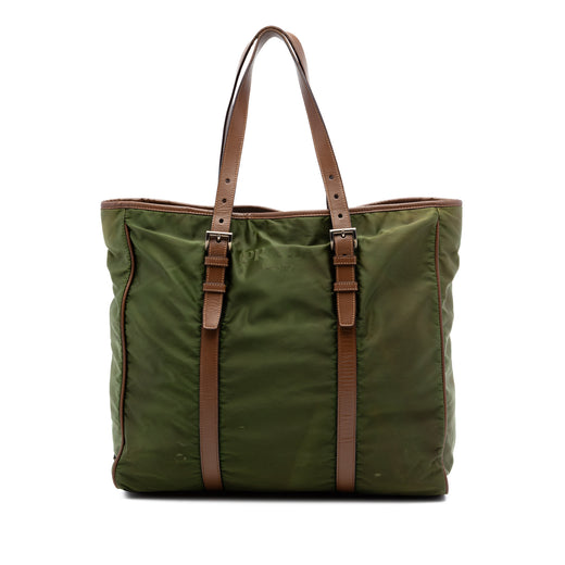 Leather Trimmed Tessuto Tote - Image 1