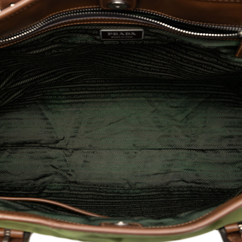 Leather Trimmed Tessuto Tote - Image 4