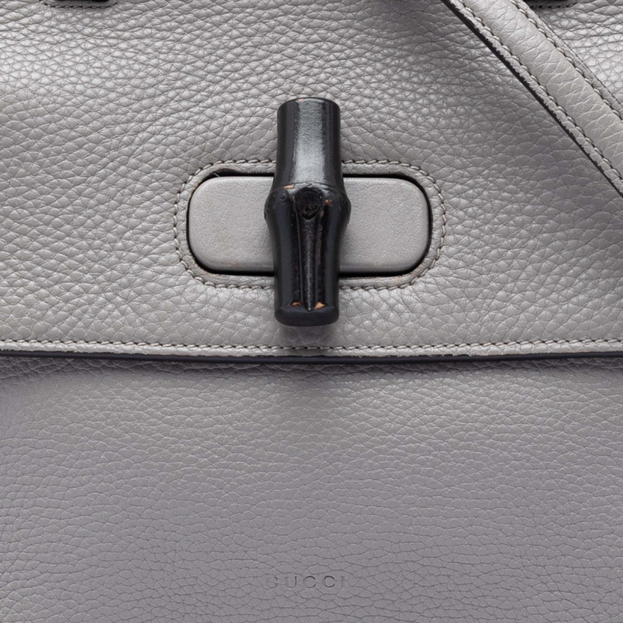 Small Calfskin Bamboo Daily Satchel - Image 6