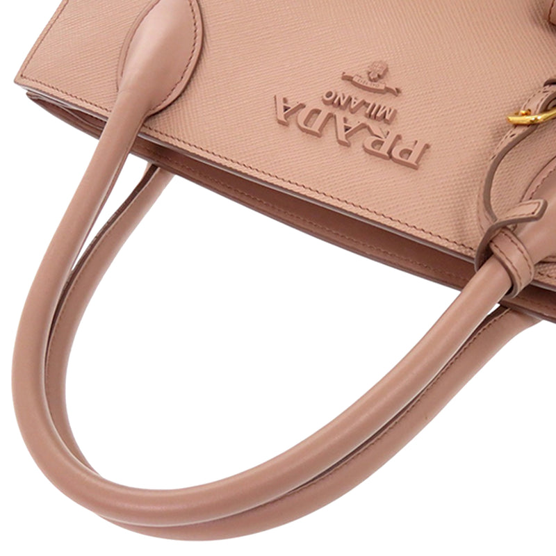 Medium Saffiano Cuir Monochrome Top Handle Tote - Image 16