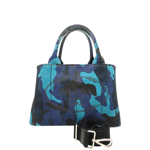 Small Canvas Canapa Logo Camouflage Satchel - Image 1