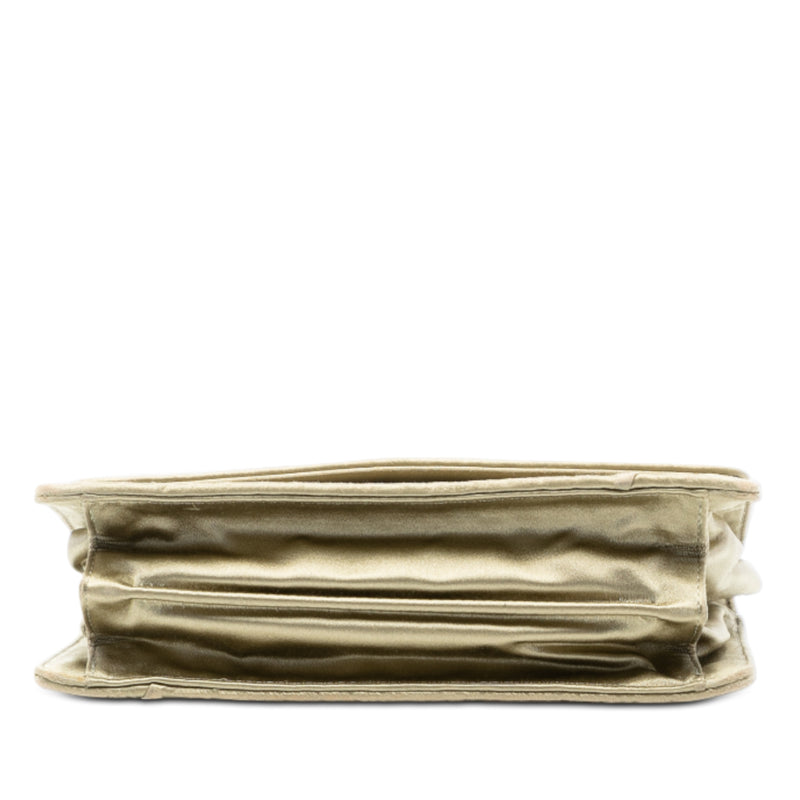Satin Intrecciato Flap Shoulder Bag - Image 3