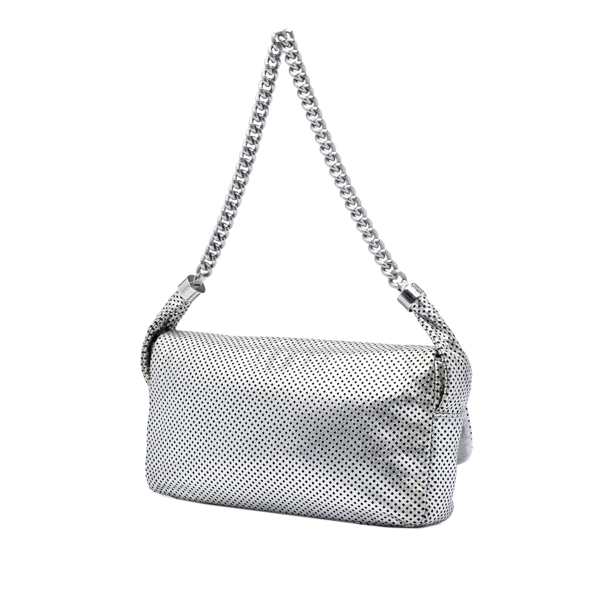Metallic Glazed Calfskin Perforated Rodeo Drive Flap - Image 2