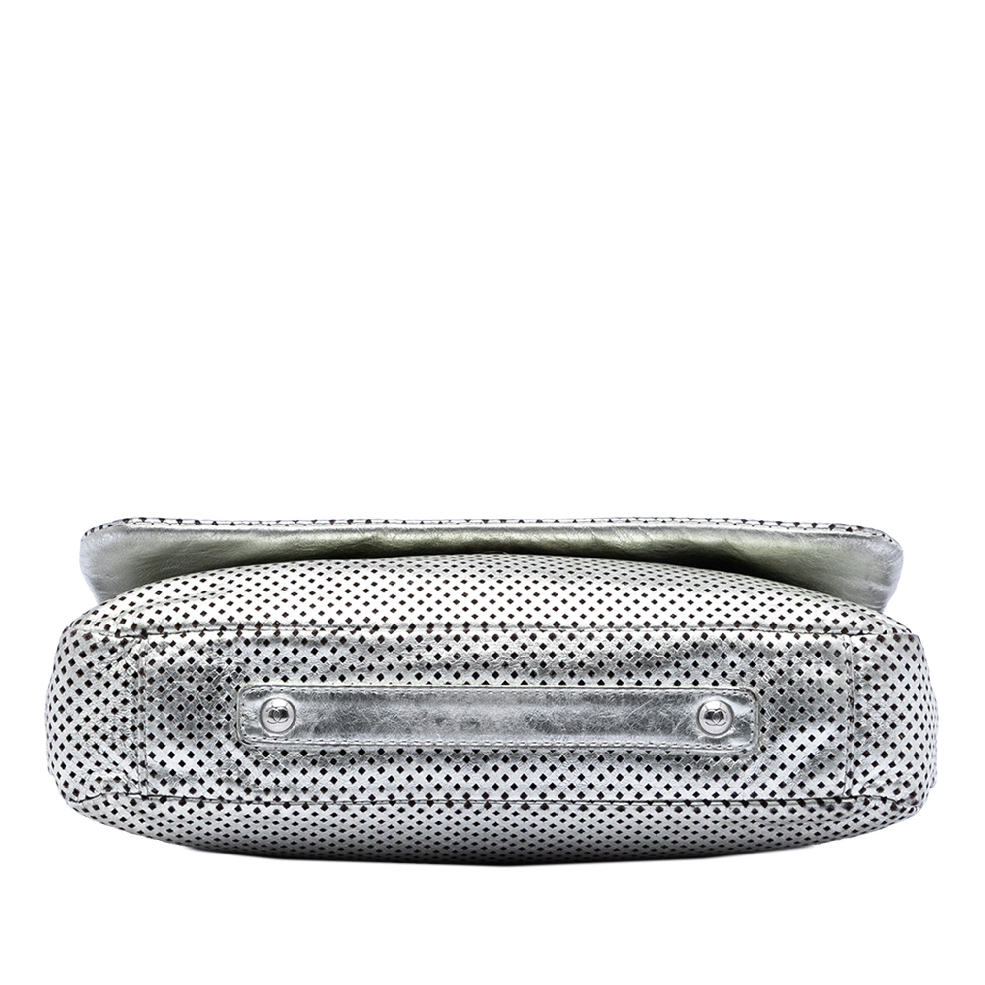 Metallic Glazed Calfskin Perforated Rodeo Drive Flap - Image 3