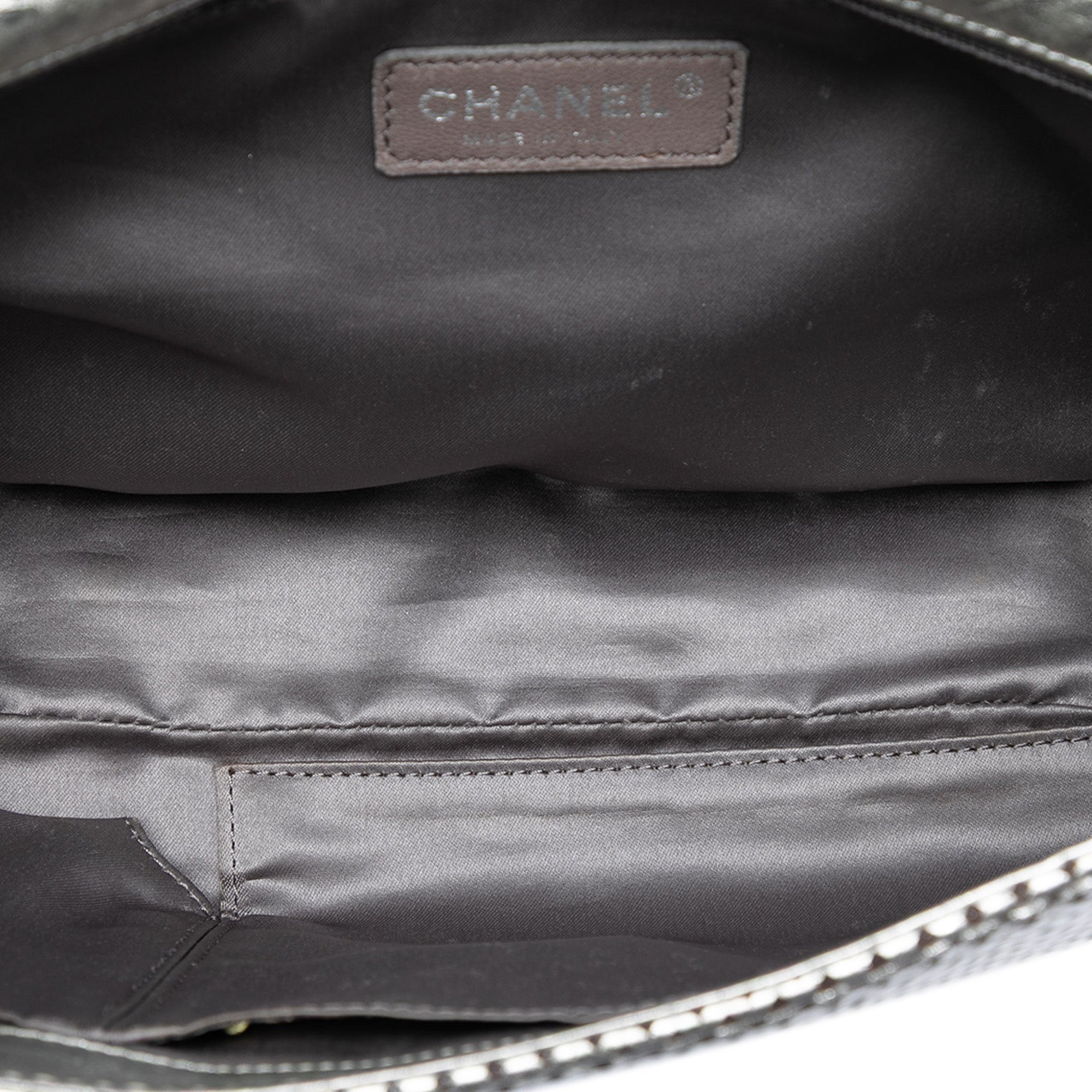 Metallic Glazed Calfskin Perforated Rodeo Drive Flap - Image 4