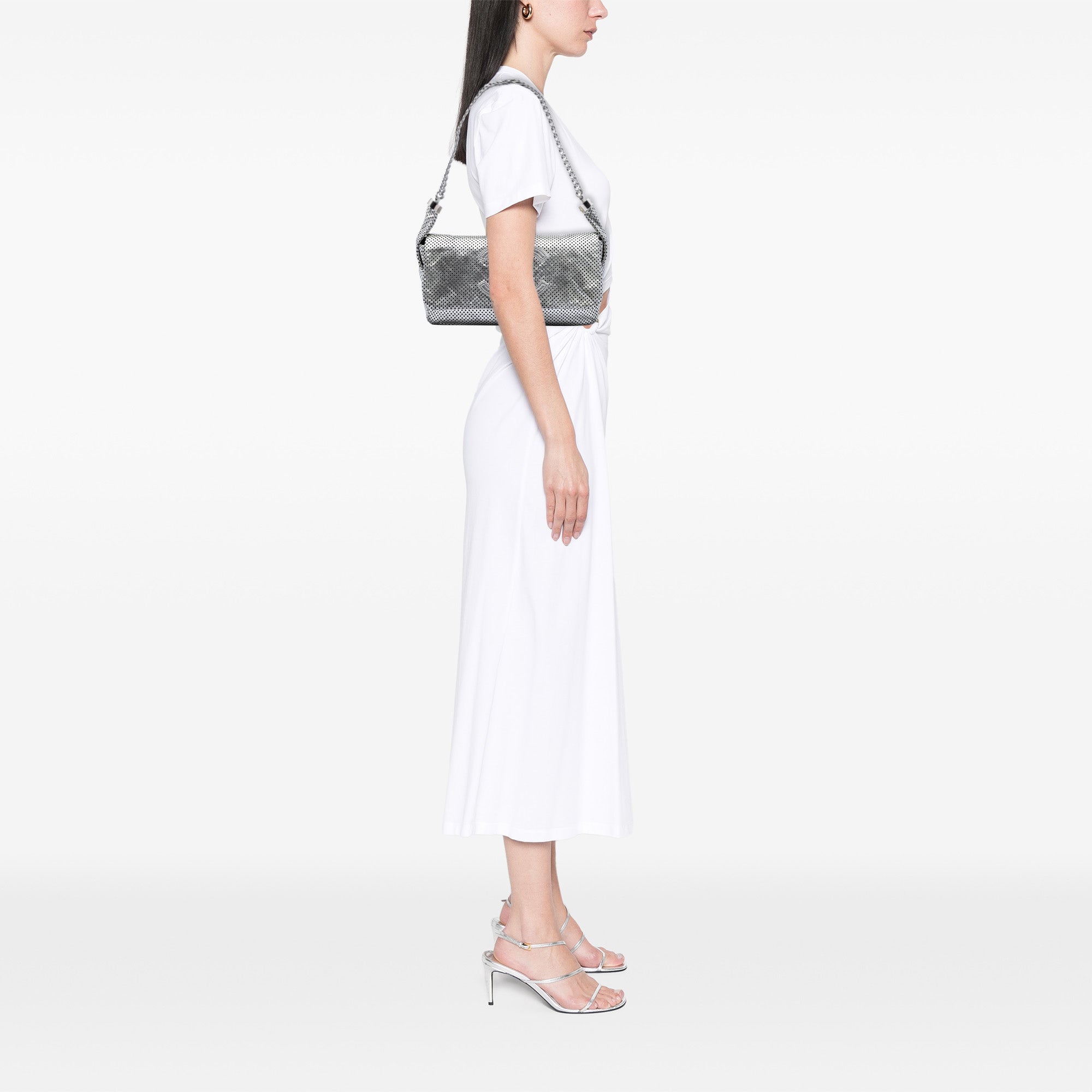 Metallic Glazed Calfskin Perforated Rodeo Drive Flap - Image 7