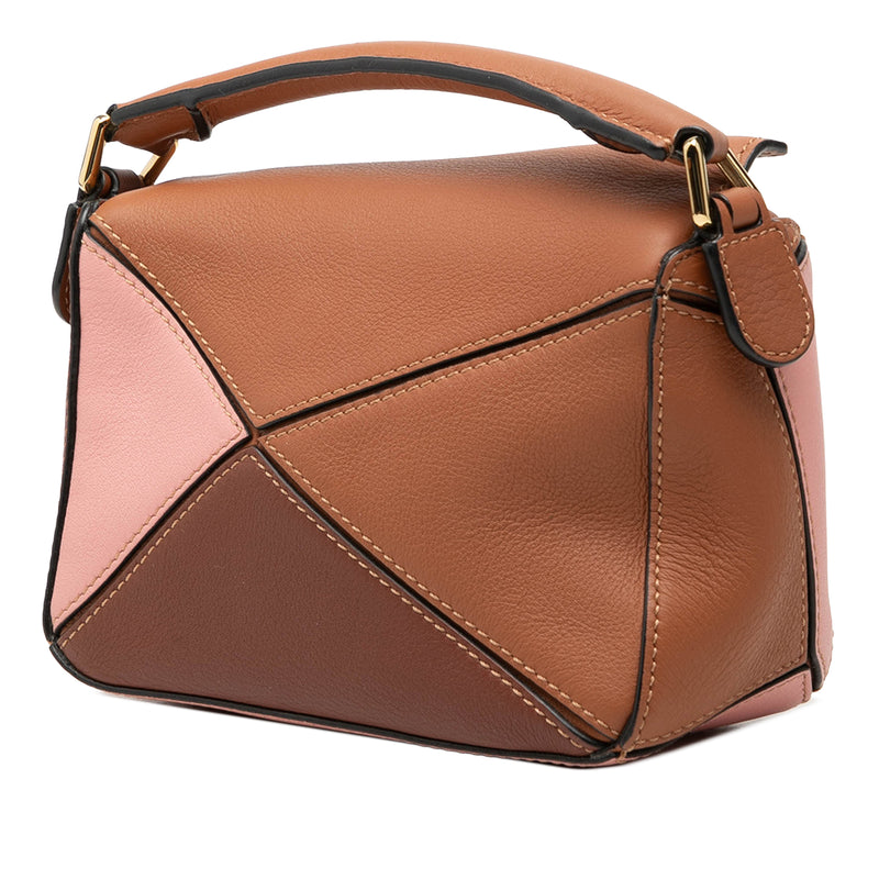 Mini Tricolor Calfskin Puzzle Satchel - Image 2