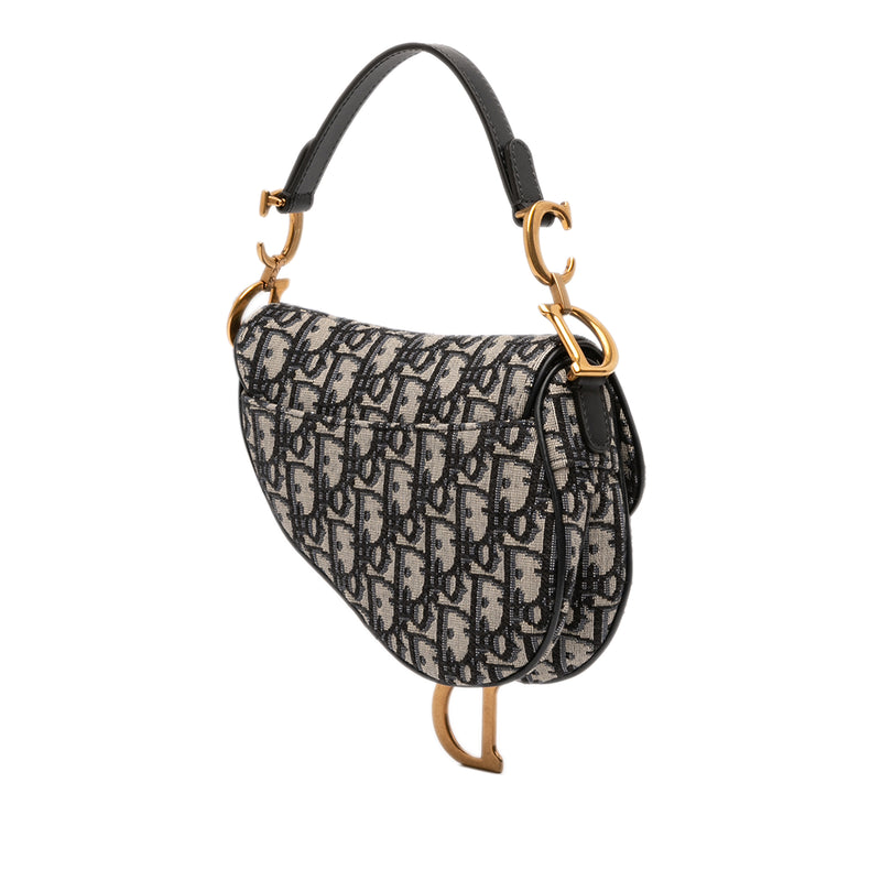 Mini Oblique Canvas Saddle Bag - Image 2