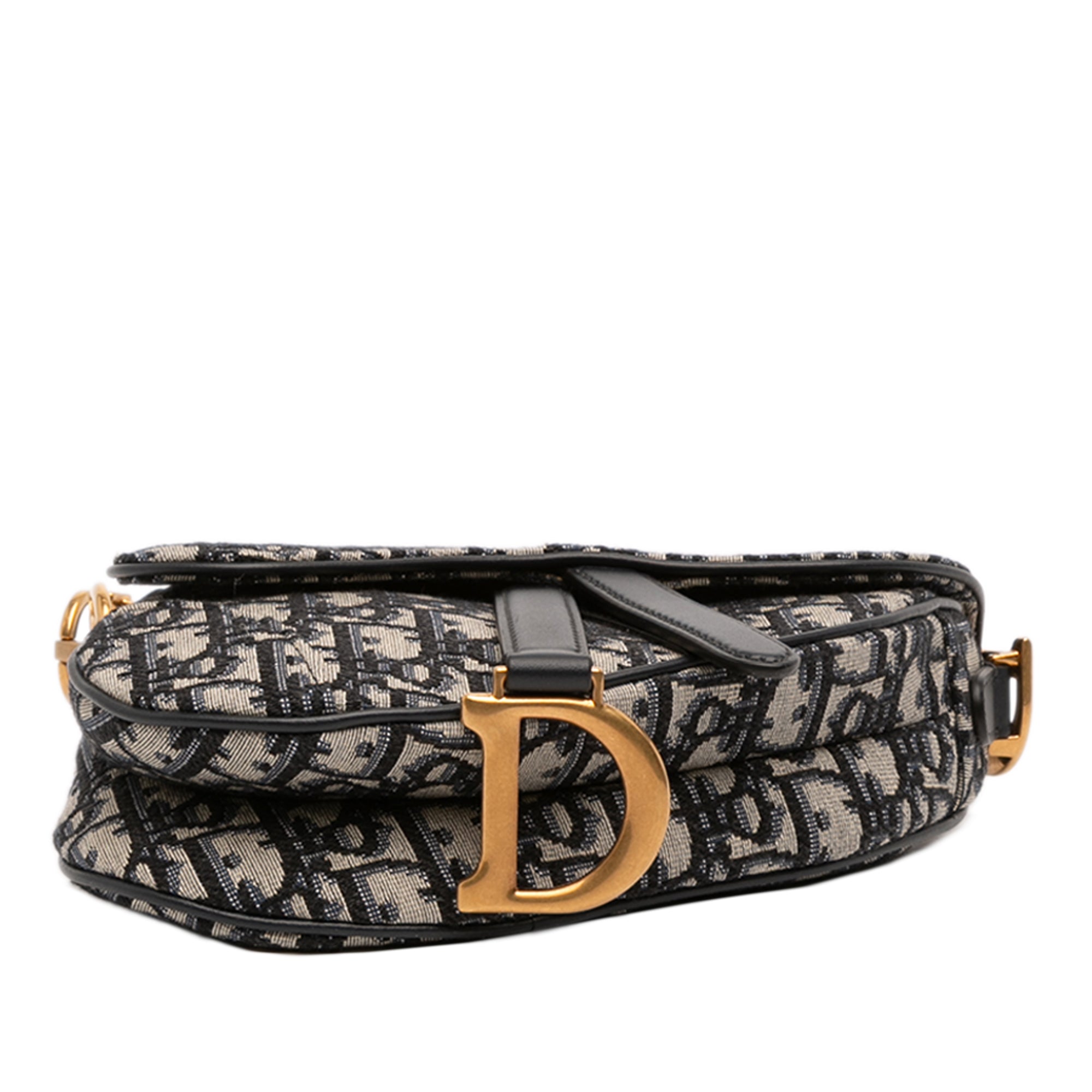 Mini Oblique Canvas Saddle Bag - Image 3