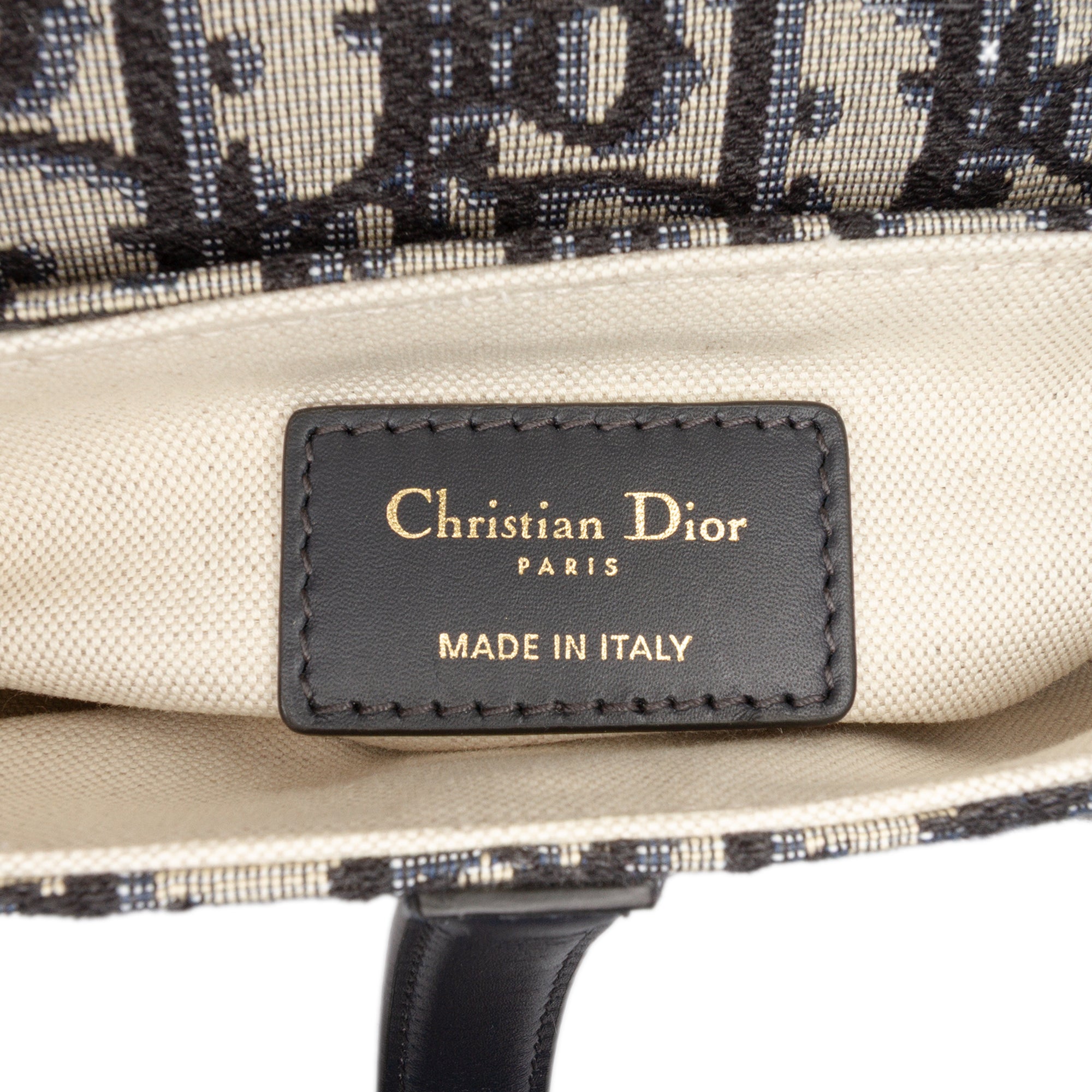 Mini Oblique Canvas Saddle Bag - Image 5