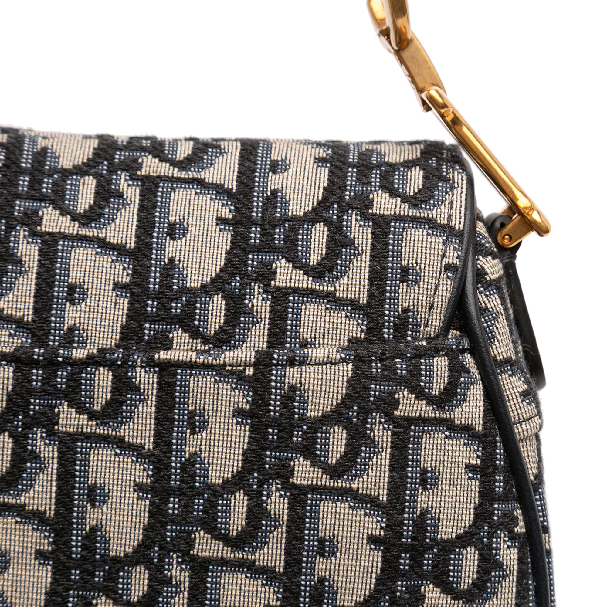 Mini Oblique Canvas Saddle Bag - Image 9