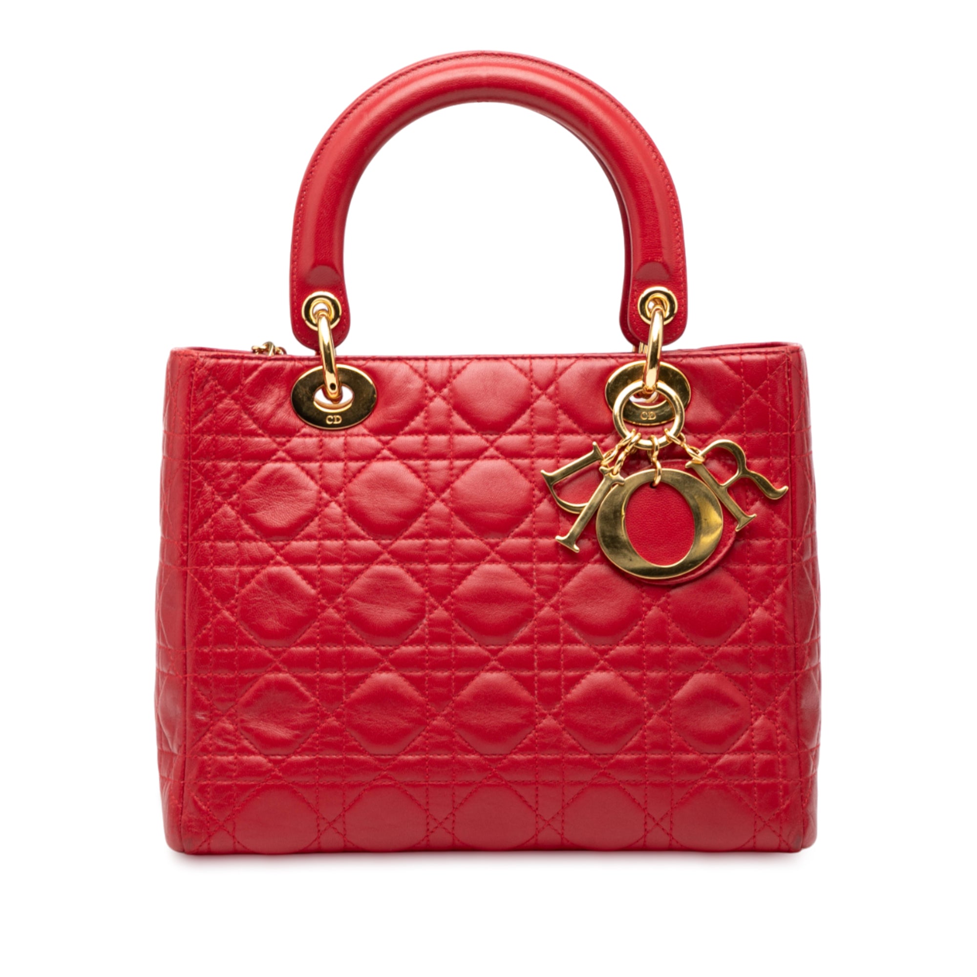 Medium Lambskin Cannage Lady Dior - Image 1
