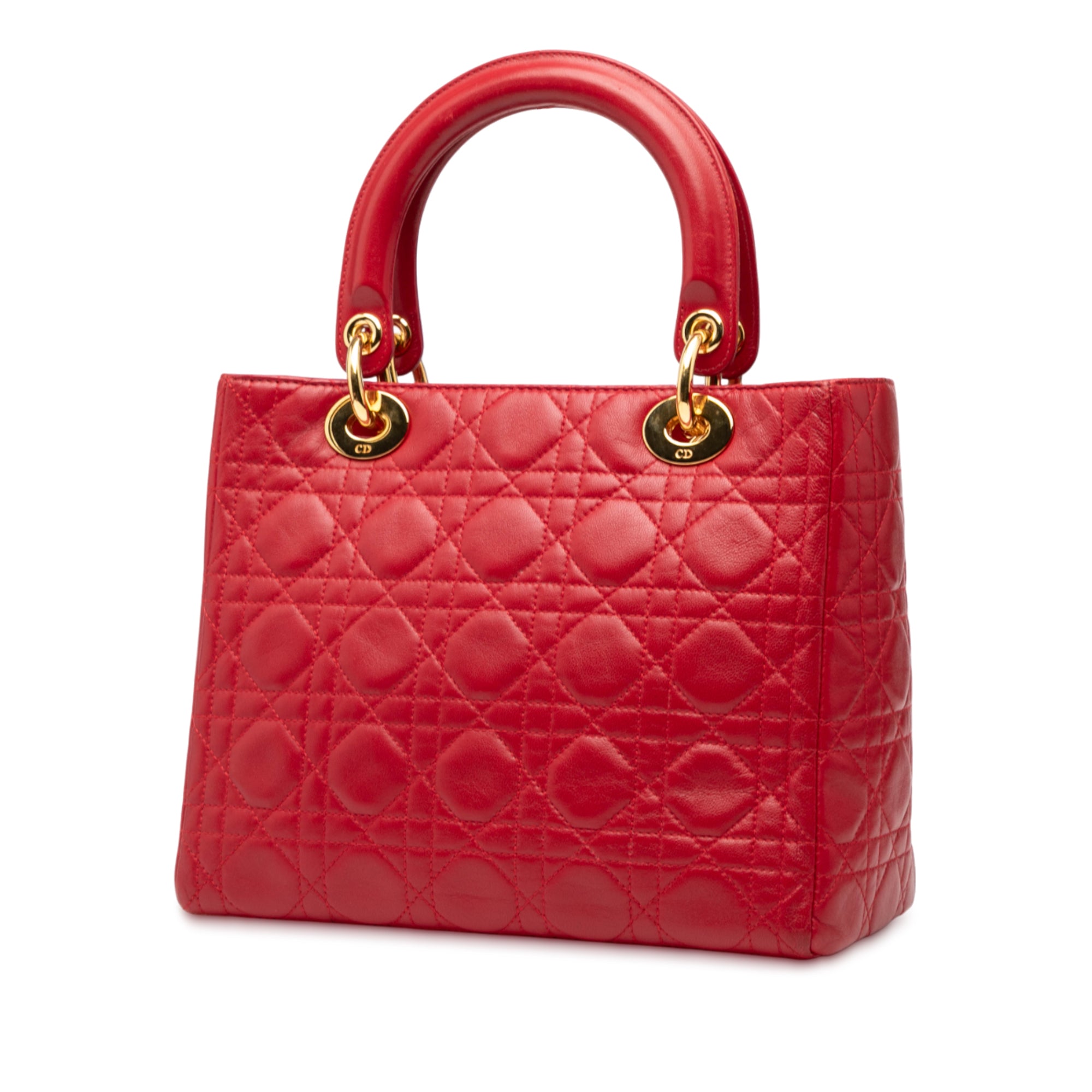 Medium Lambskin Cannage Lady Dior - Image 2
