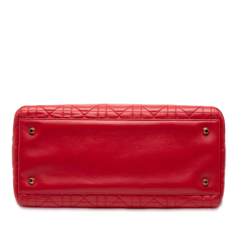 Medium Lambskin Cannage Lady Dior - Image 3