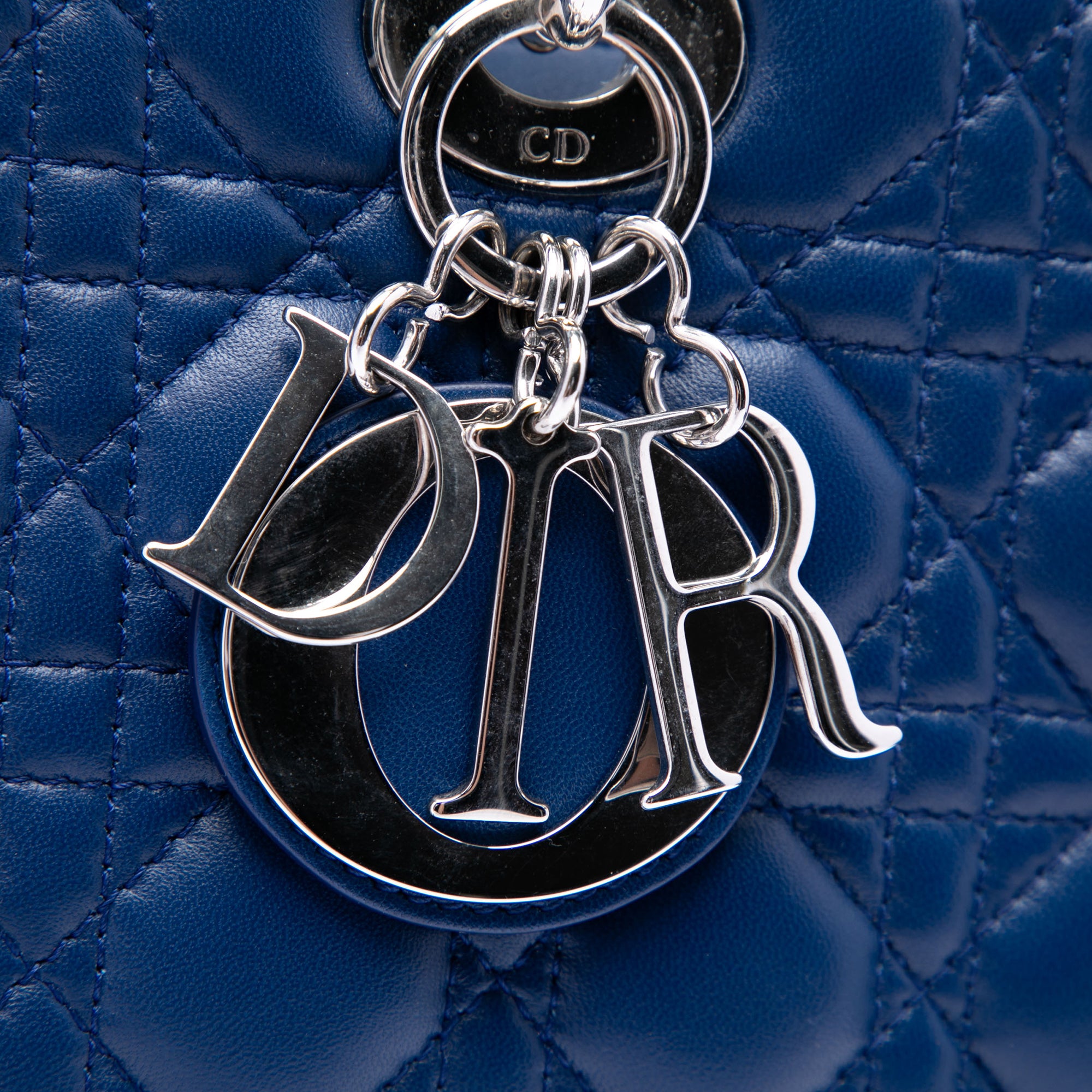 Large Lambskin Cannage Lady Dior - Image 5