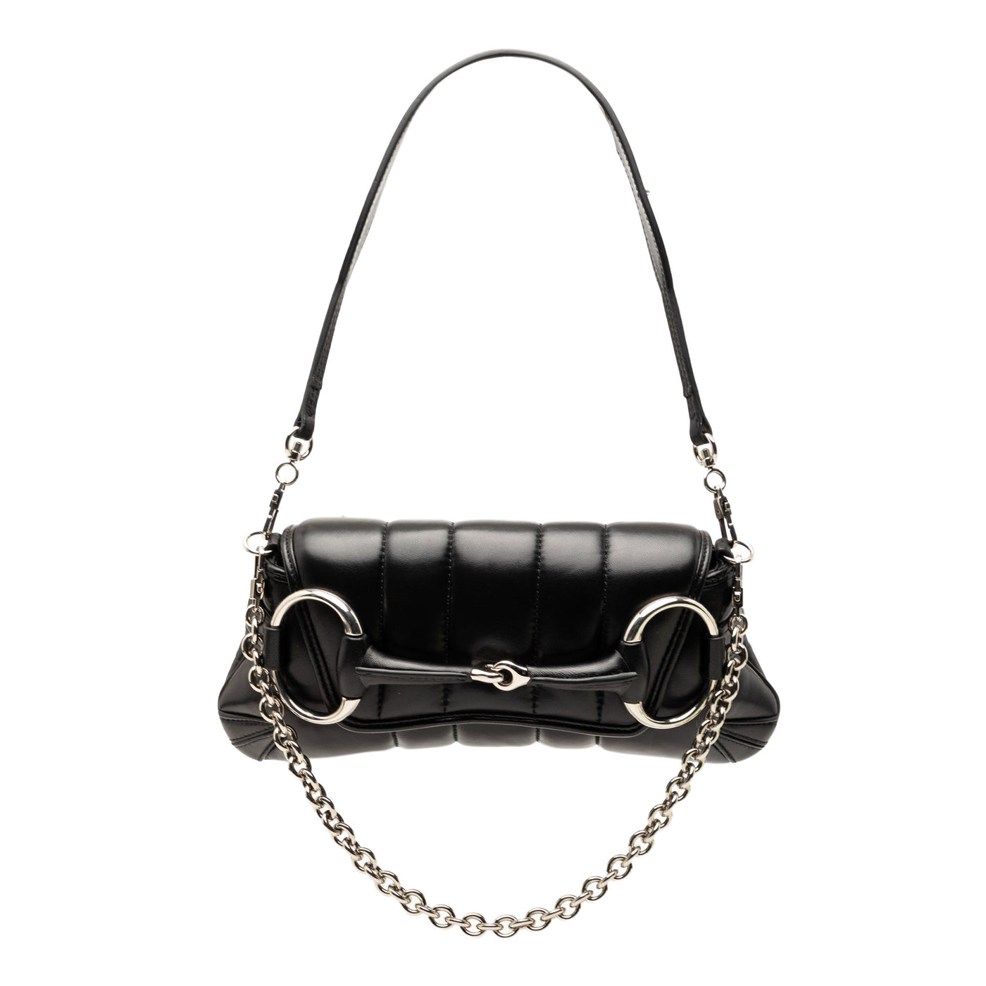 Small Quilted Leather Horsebit Chain Satchel - Image 1