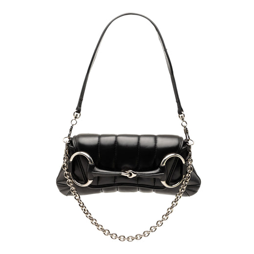 Small Quilted Leather Horsebit Chain Satchel - Image 1