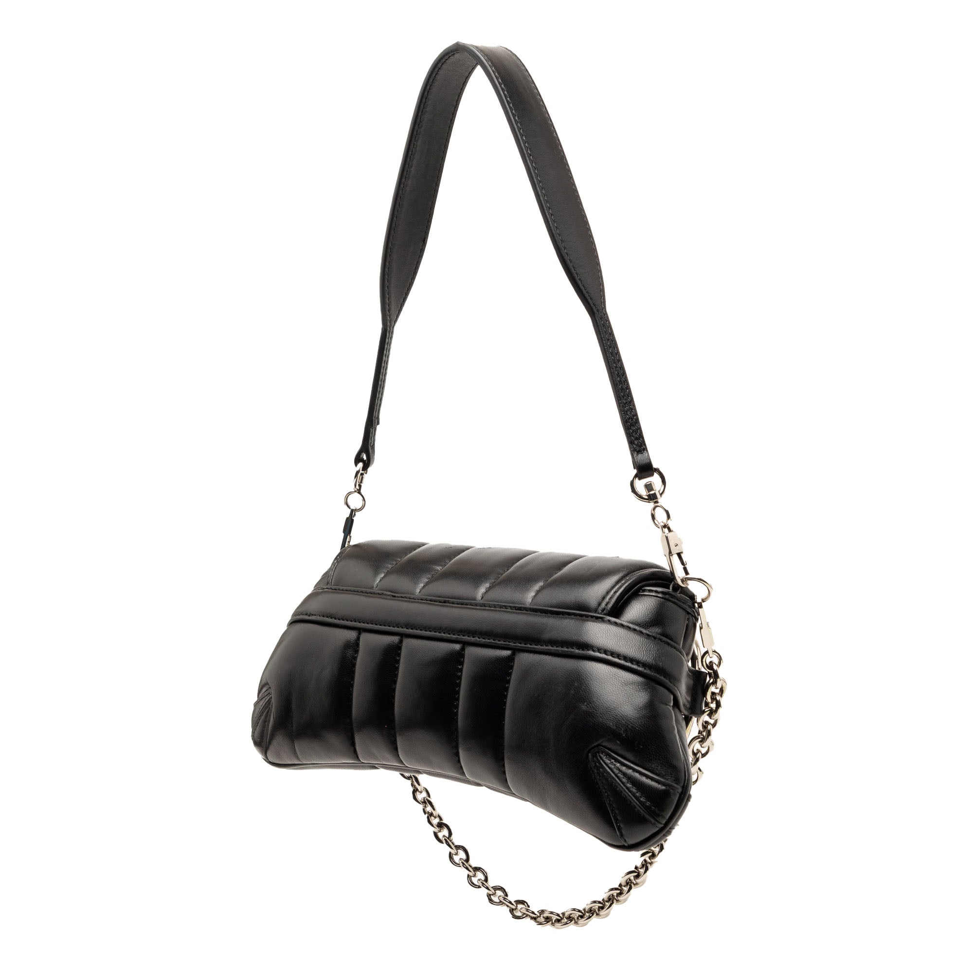 Small Quilted Leather Horsebit Chain Satchel - Image 2