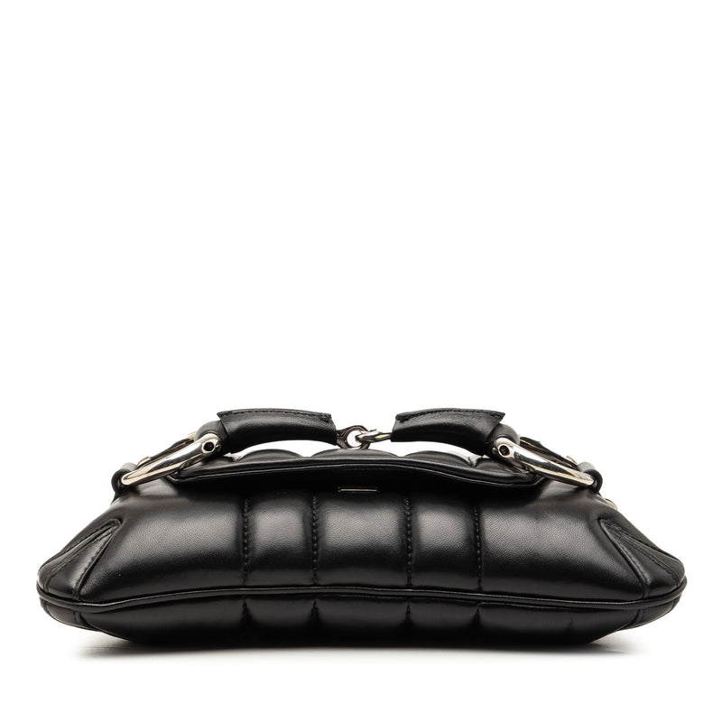 Small Quilted Leather Horsebit Chain Satchel - Image 3
