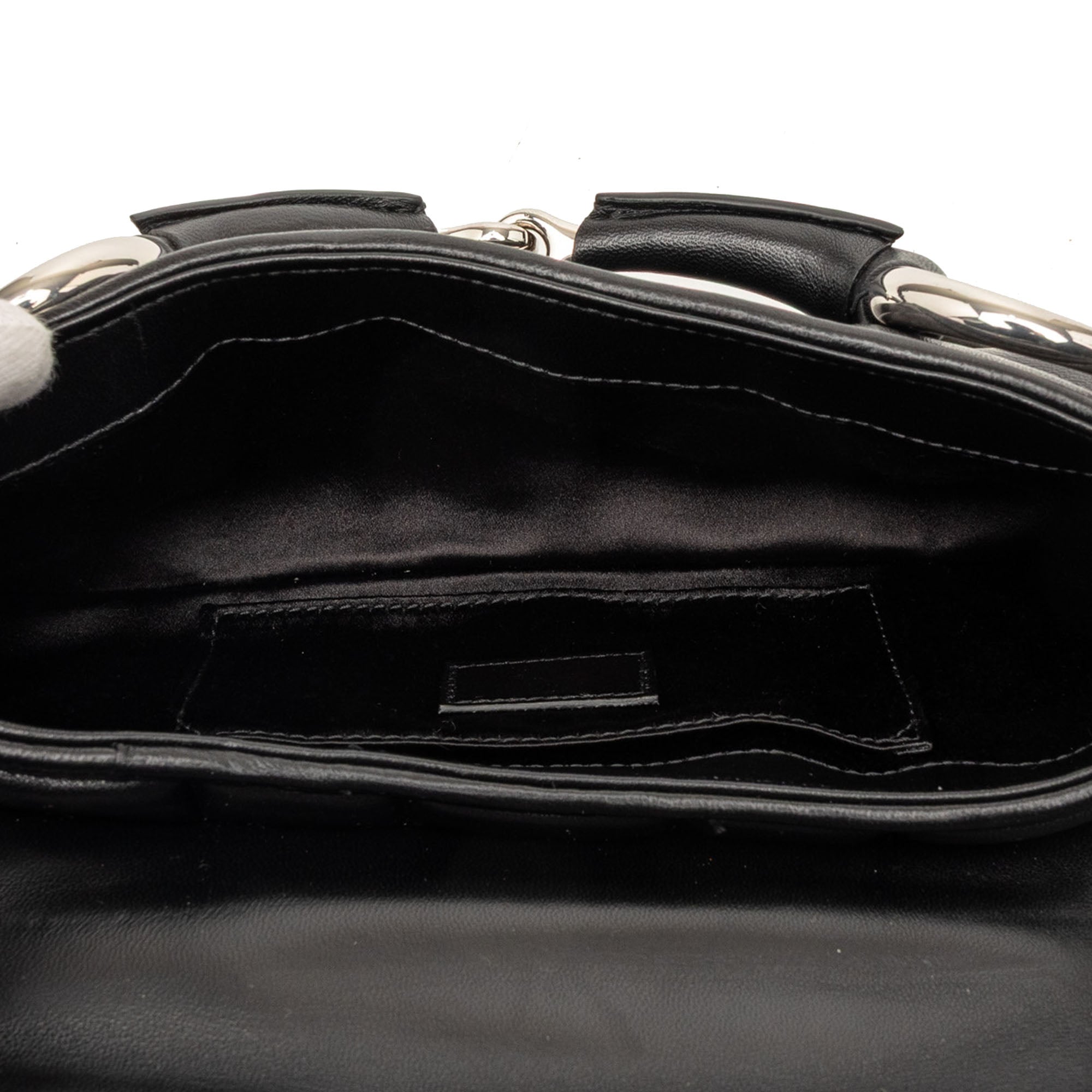 Small Quilted Leather Horsebit Chain Satchel - Image 4