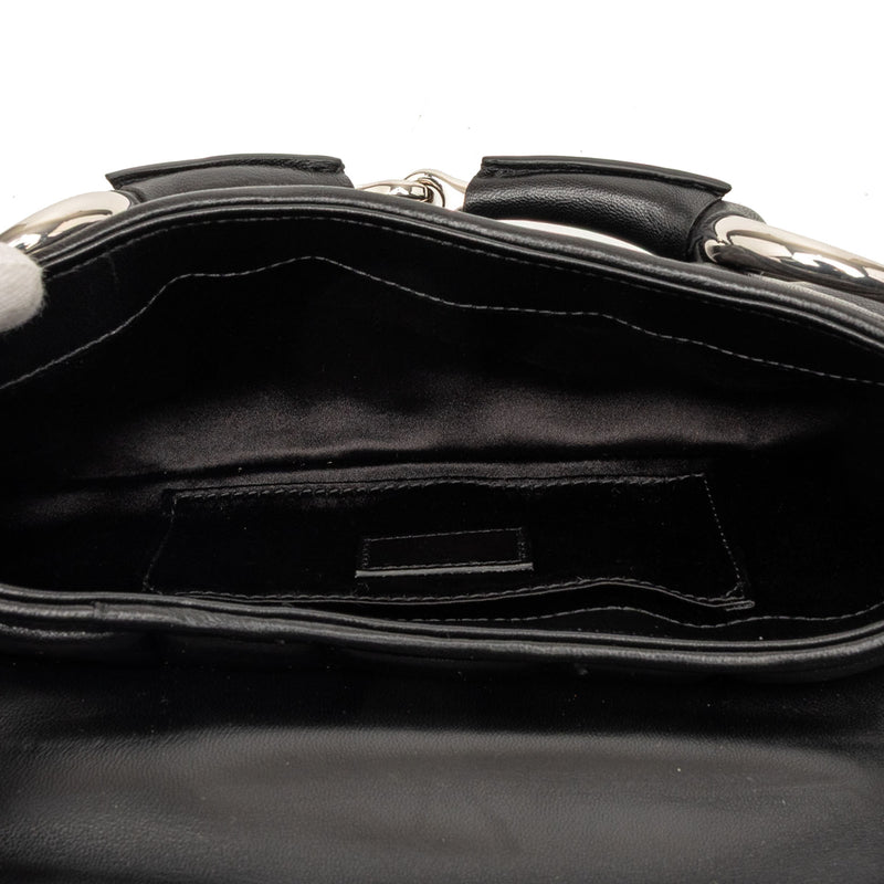 Small Quilted Leather Horsebit Chain Satchel - Image 4