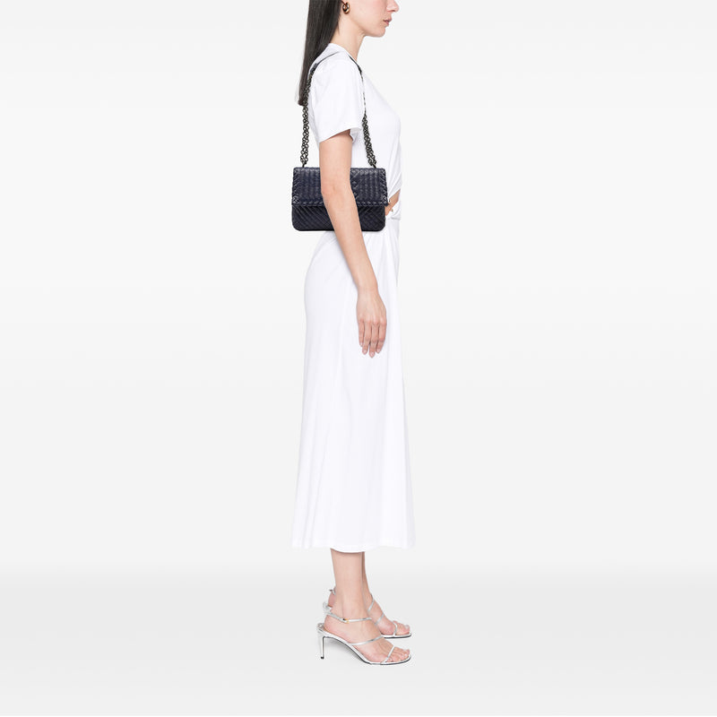 Small Nappa Intrecciato Boutis Olimpia Shoulder Bag - Image 7
