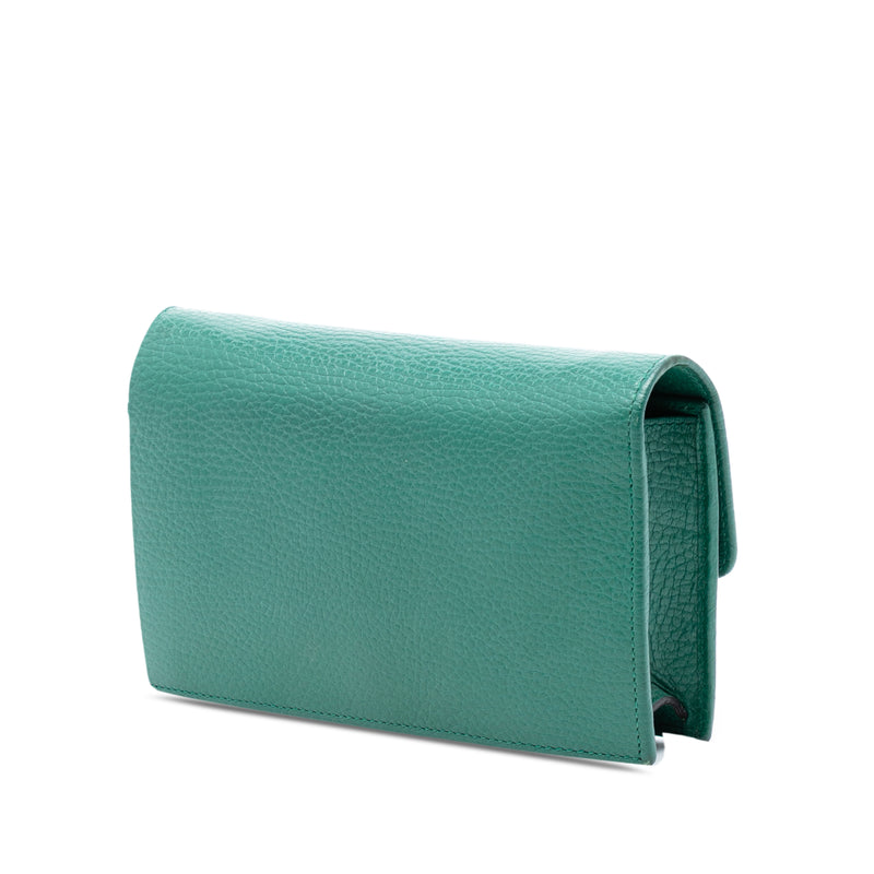 Dollar Calfskin Interlocking G Wallet on Chain - Image 2