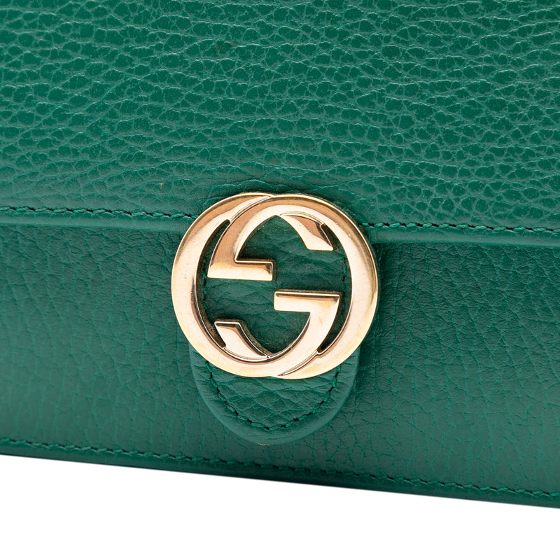 Dollar Calfskin Interlocking G Wallet on Chain - Image 6