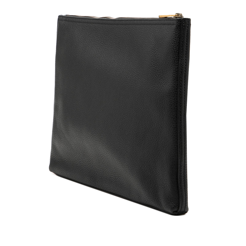 Medium Calfskin Logo Portfolio Clutch - Image 2