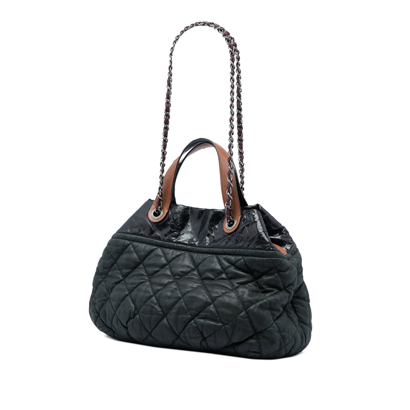 Large Quilted Iridescent Calfskin In The Mix Satchel - Image 2